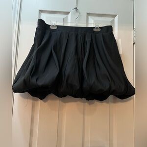 A New Day Elegant Black Bubble Mini Skirt